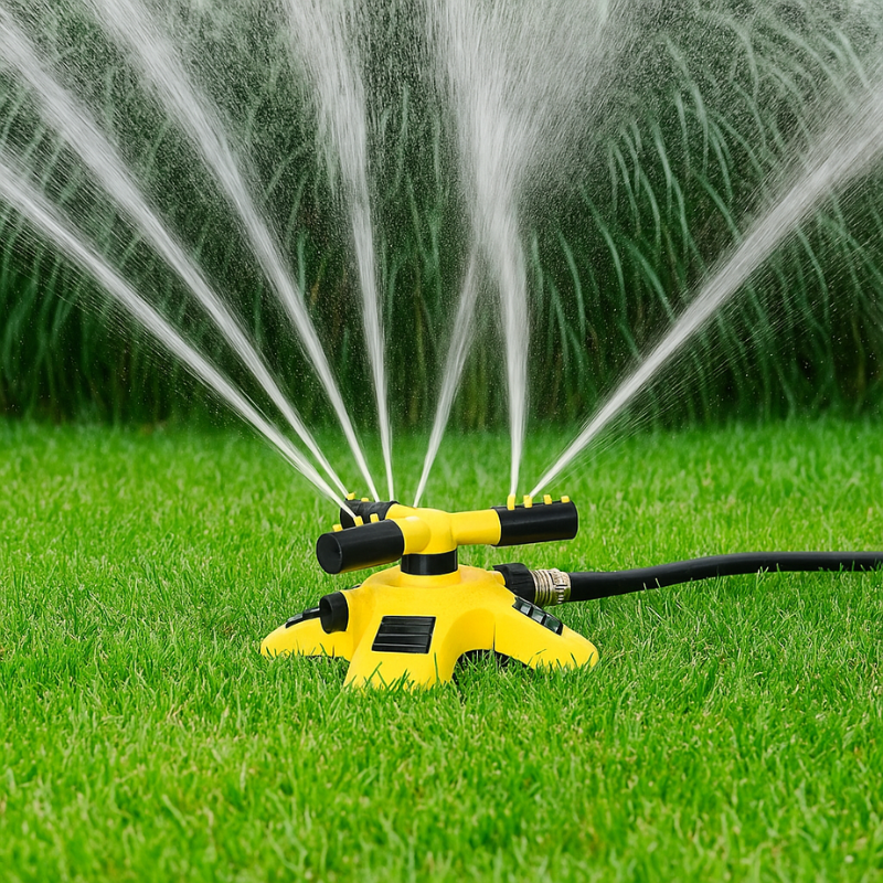 Large Garden Watering System – 360° Rotating Lawn Sprinkler