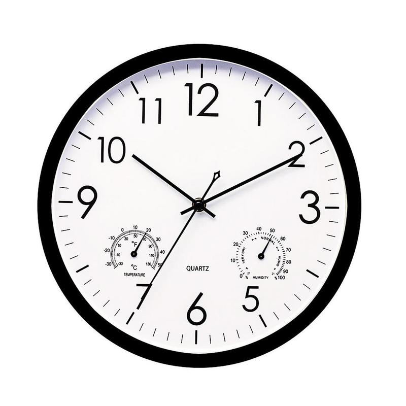 Vintage-Style Waterproof Outdoor Clock with Temperature and Humidity Gauge