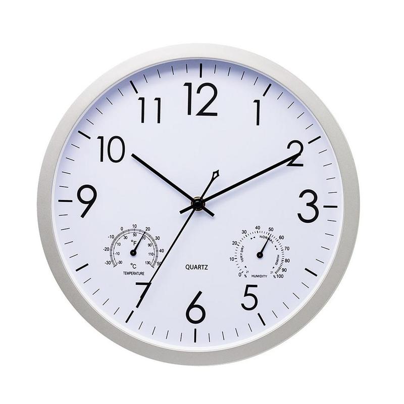 Vintage-Style Waterproof Outdoor Clock with Temperature and Humidity Gauge