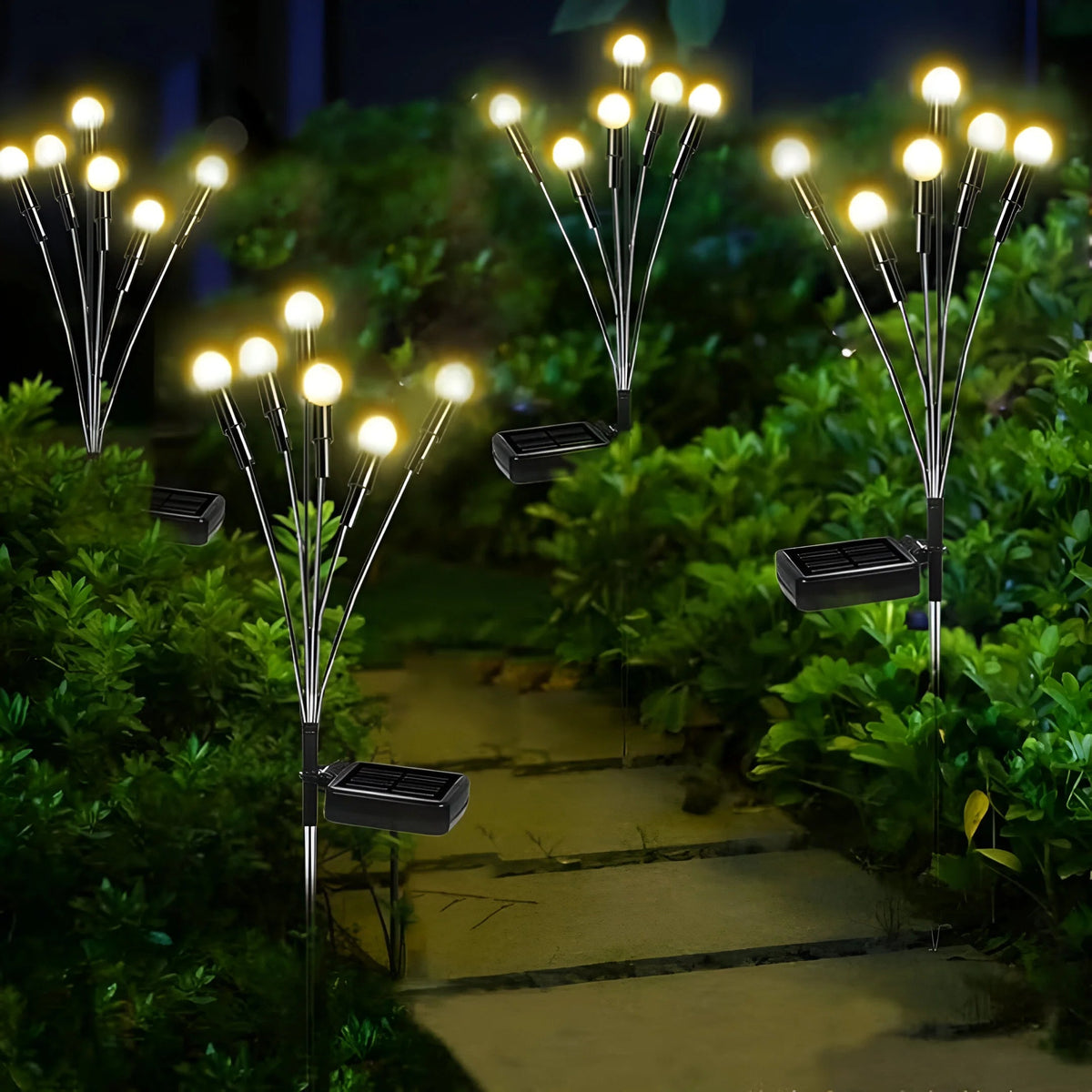 Weatherproof Garden Lighting with Dusk Sensor – Solar-Powered Outdoor Lamps