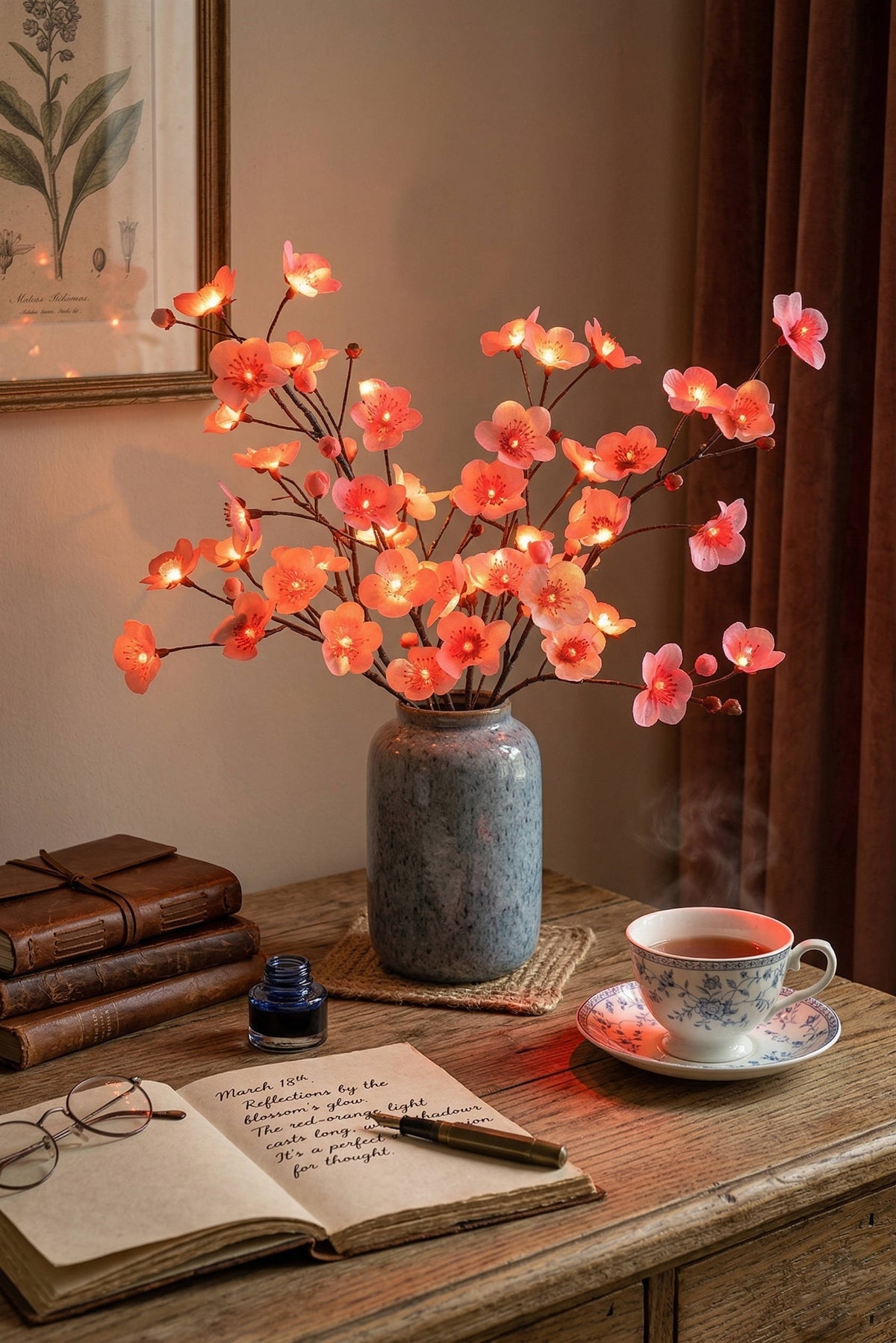Illuminated Floral Branches with LED Lights