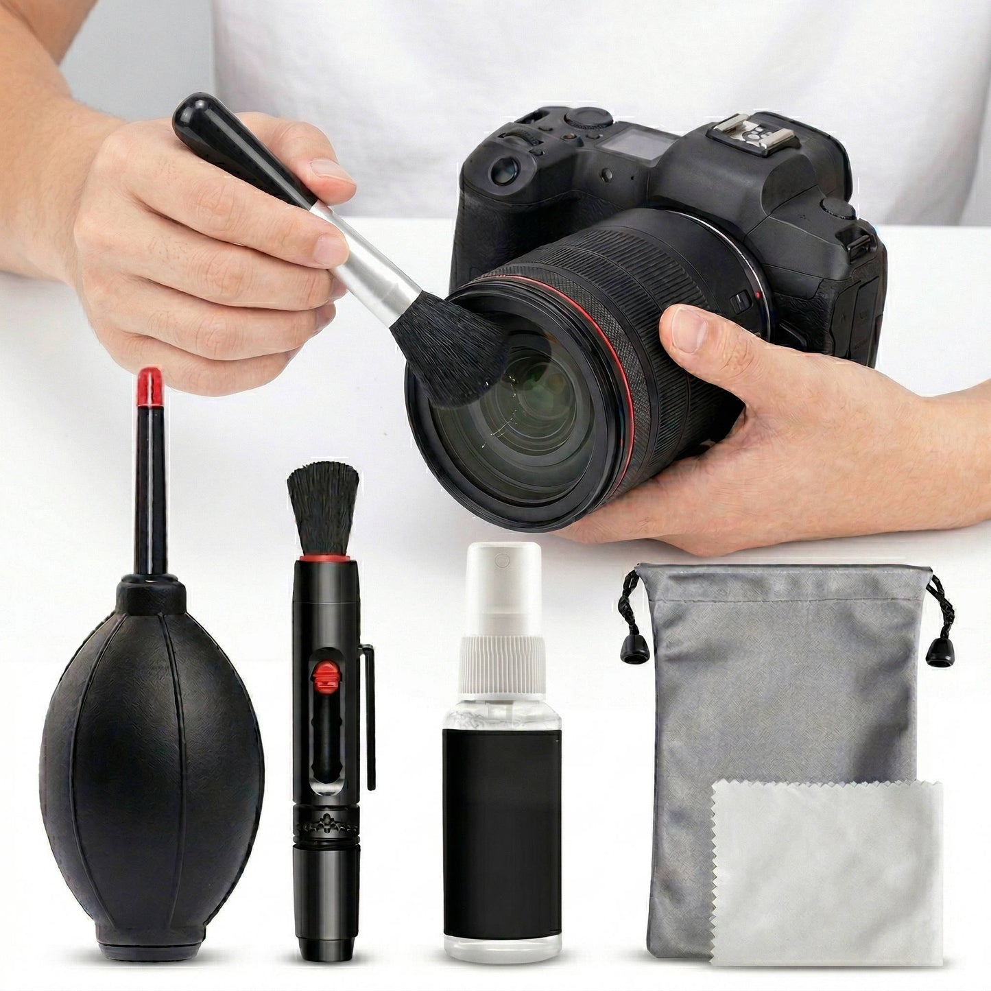 Essential Camera Lens Care Set with Cleaning Solutions