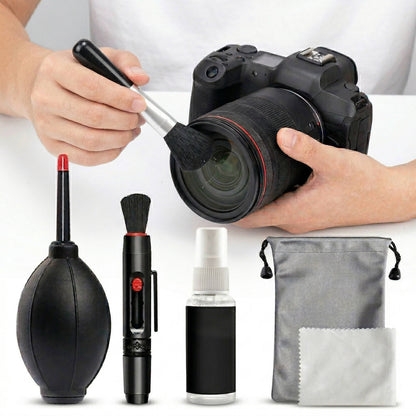 Essential Camera Lens Care Set with Cleaning Solutions