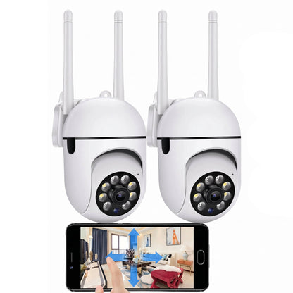Dual Pack of Smart Outdoor WiFi Surveillance Cameras with Night Vision
