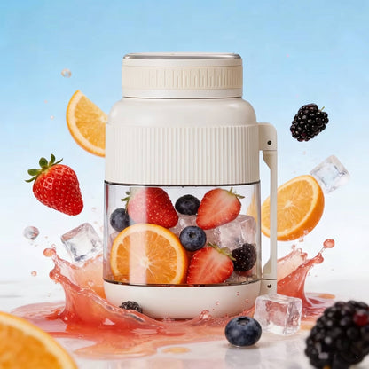 On-the-Go Smoothie Maker: Rechargeable Mini Blender with Strap