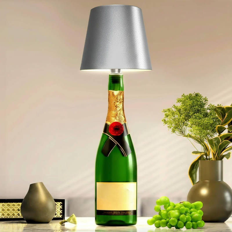 Rechargeable RGB Wine Bottle Light with Touch Dimming for Table and Patio