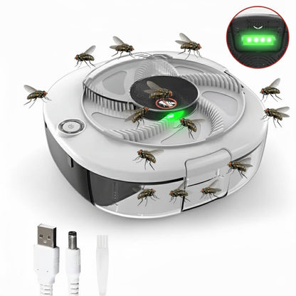 Automatic Insect Catcher with Rotating Mechanism and USB Recharge