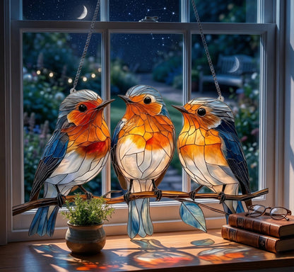 Charming Bluebird Window Prism Decor for Light Play
