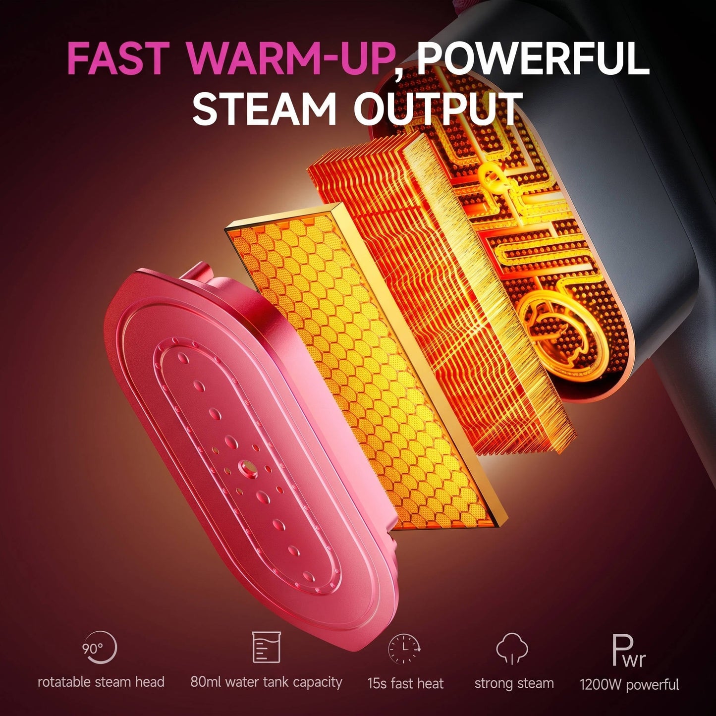 Compact Travel Clothes Steamer with Quick Heat Technology