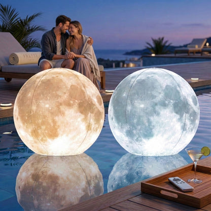 Lunar Glow Floating Solar Pool Orbs – 14" Inflatable Lights