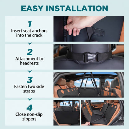 Spacious Dog Car Seat Extender with Sturdy Base – Waterproof & Scratch-Resistant