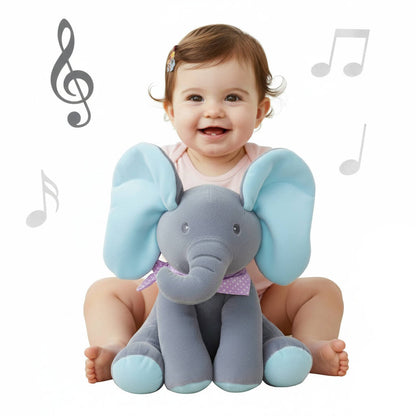 Charming Plush Elephant Toy with Peekaboo Fun and Melodies