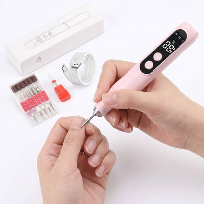 Compact Electric Nail Care System for Effortless Manicures and Pedicures