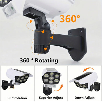 360-Degree Rotating Solar Floodlight with 77 LEDs – Waterproof IP65