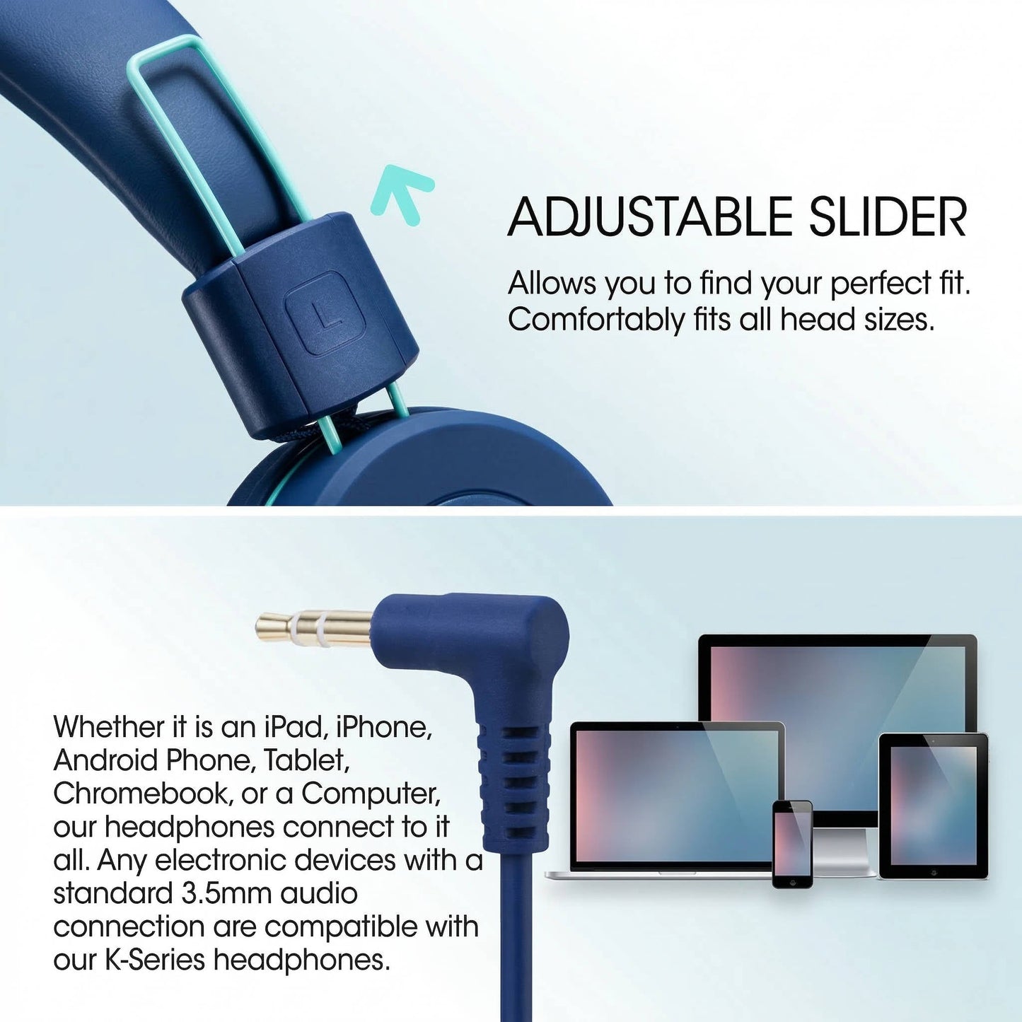 Collapsible Children's Headphones for Travel and Study
