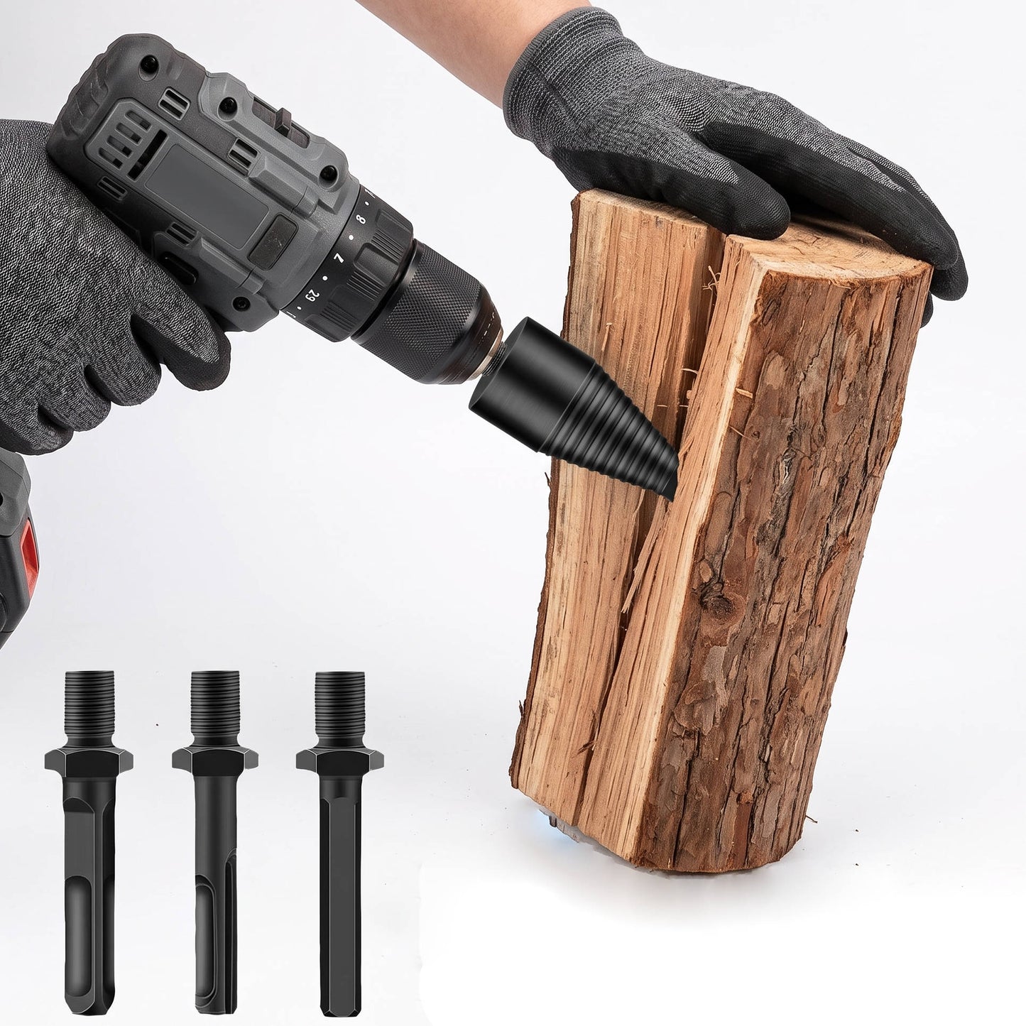 Effortless Firewood Splitting Drill Bit for Any Power Drill