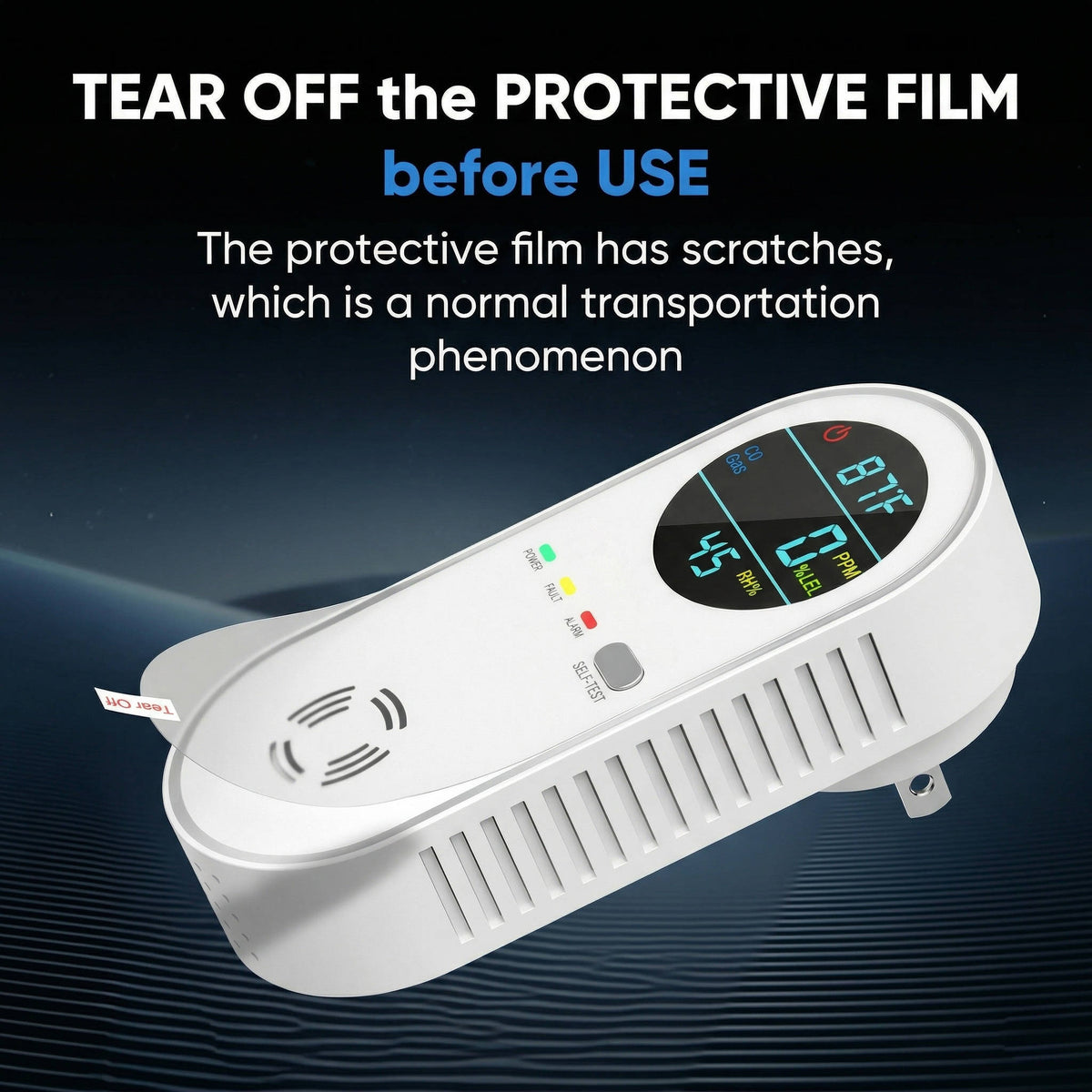 Smart Home Gas and CO Safety Monitor with Display and Alerts