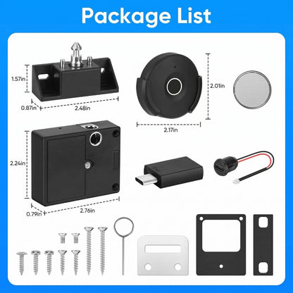 Keyless Fingerprint Lock for Cabinets – No Drill Installation