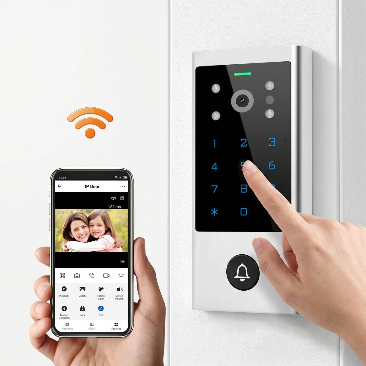 Advanced Garage Entry Keypad with Integrated Camera for Secure Access