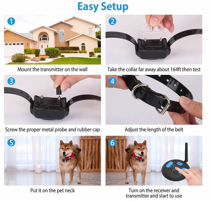 Smart Wireless Dog Boundary System with Remote Control