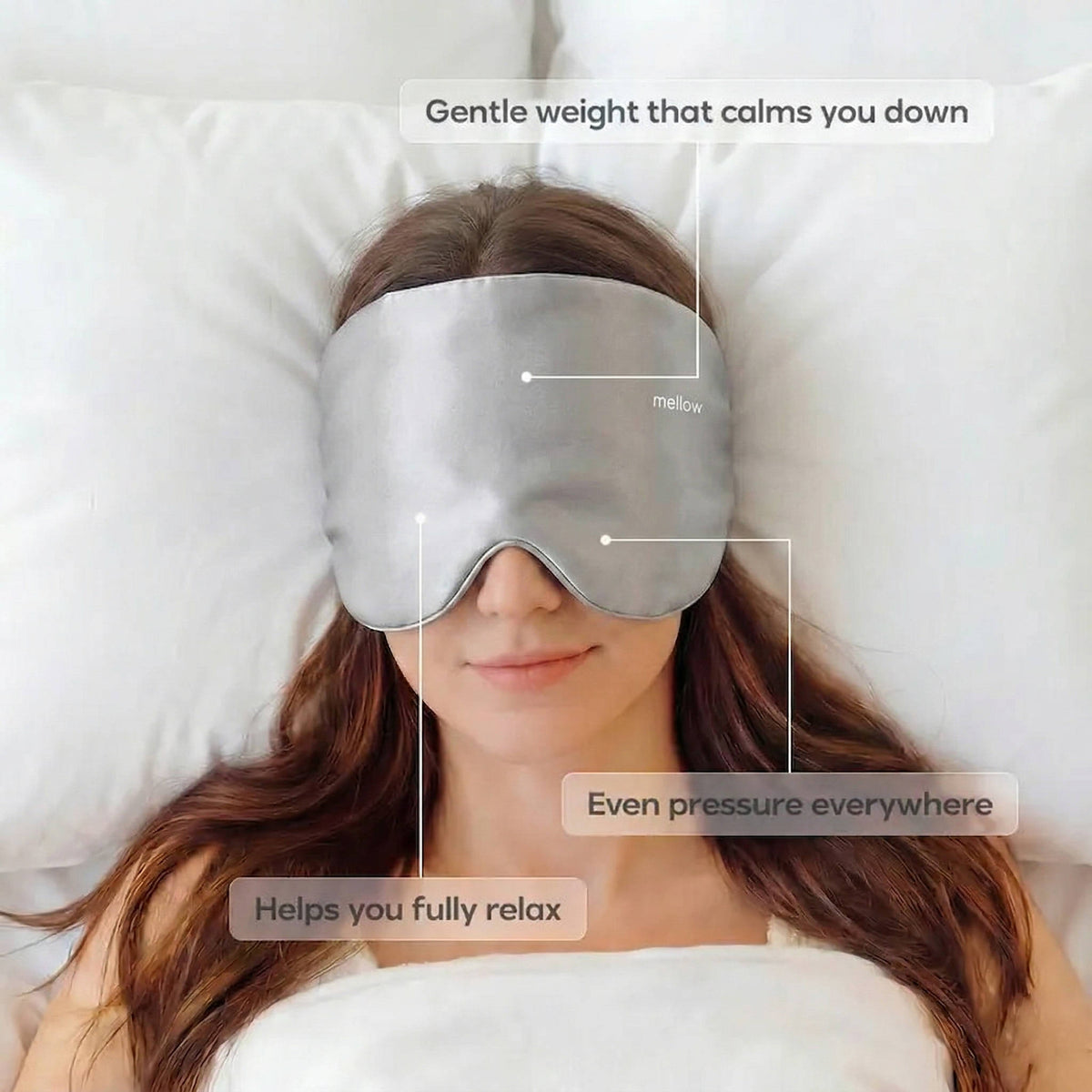 SereneDream Weighted Eye Mask for Ultimate Sleep Comfort