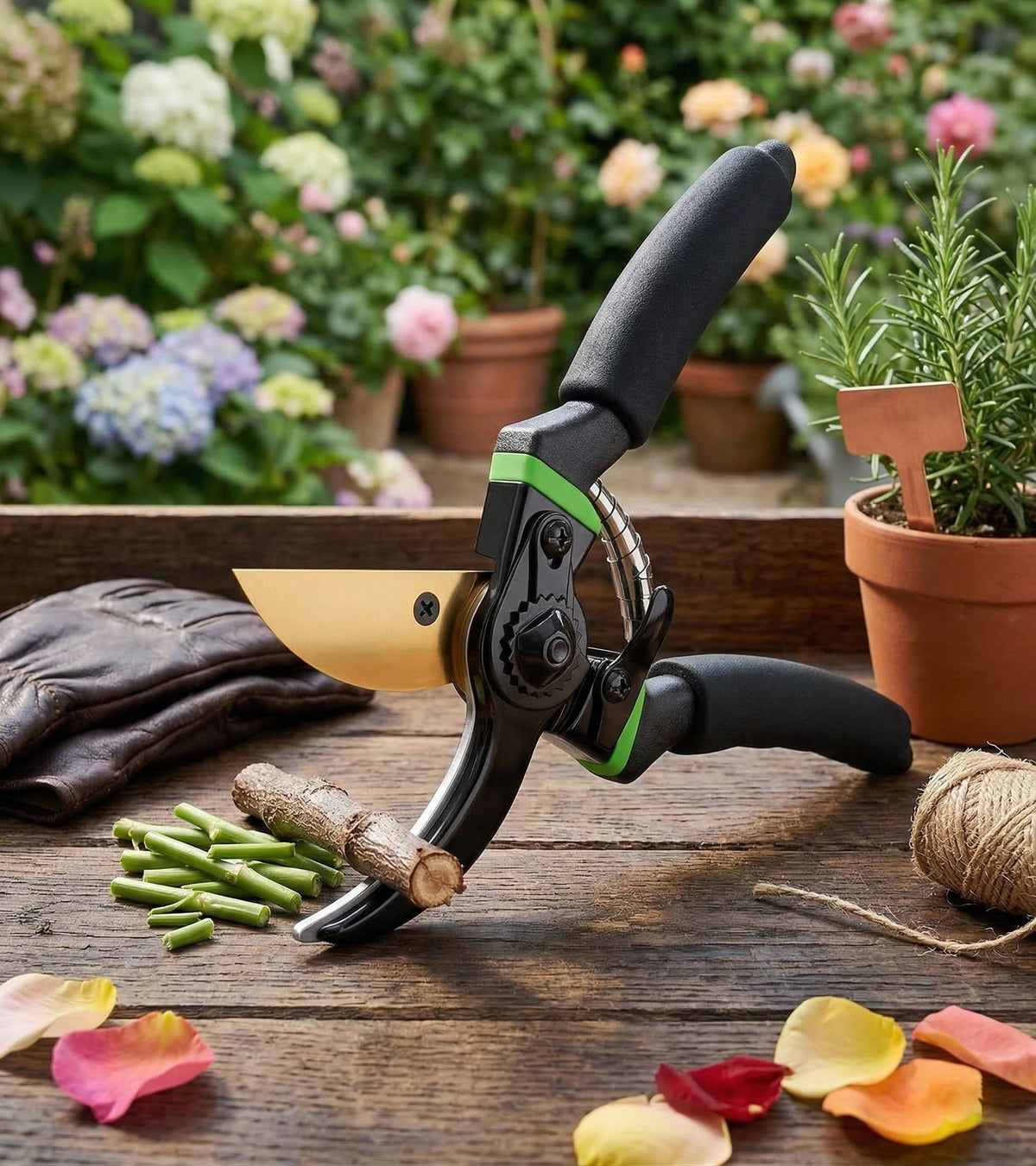 Ergonomic Titanium Garden Shears for Effortless Trimming