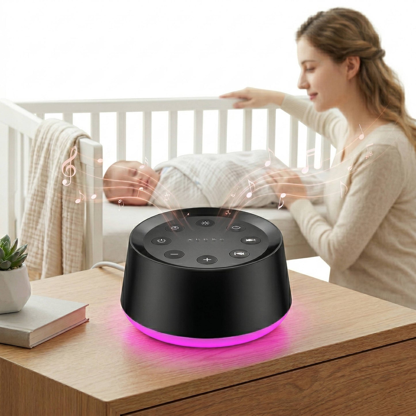 Serenity Sound Oasis: 30 Calming Sound Machine for Restful Sleep