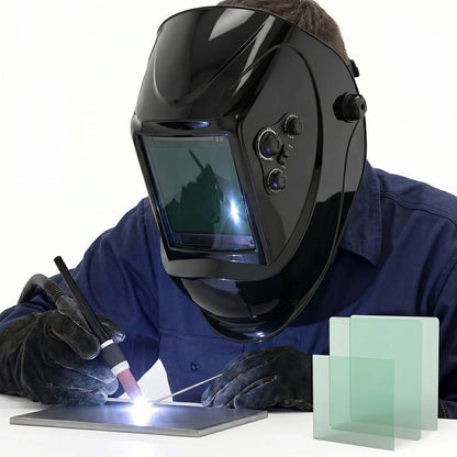 Premium Solar-Powered Welding Helmet with Enhanced Visibility