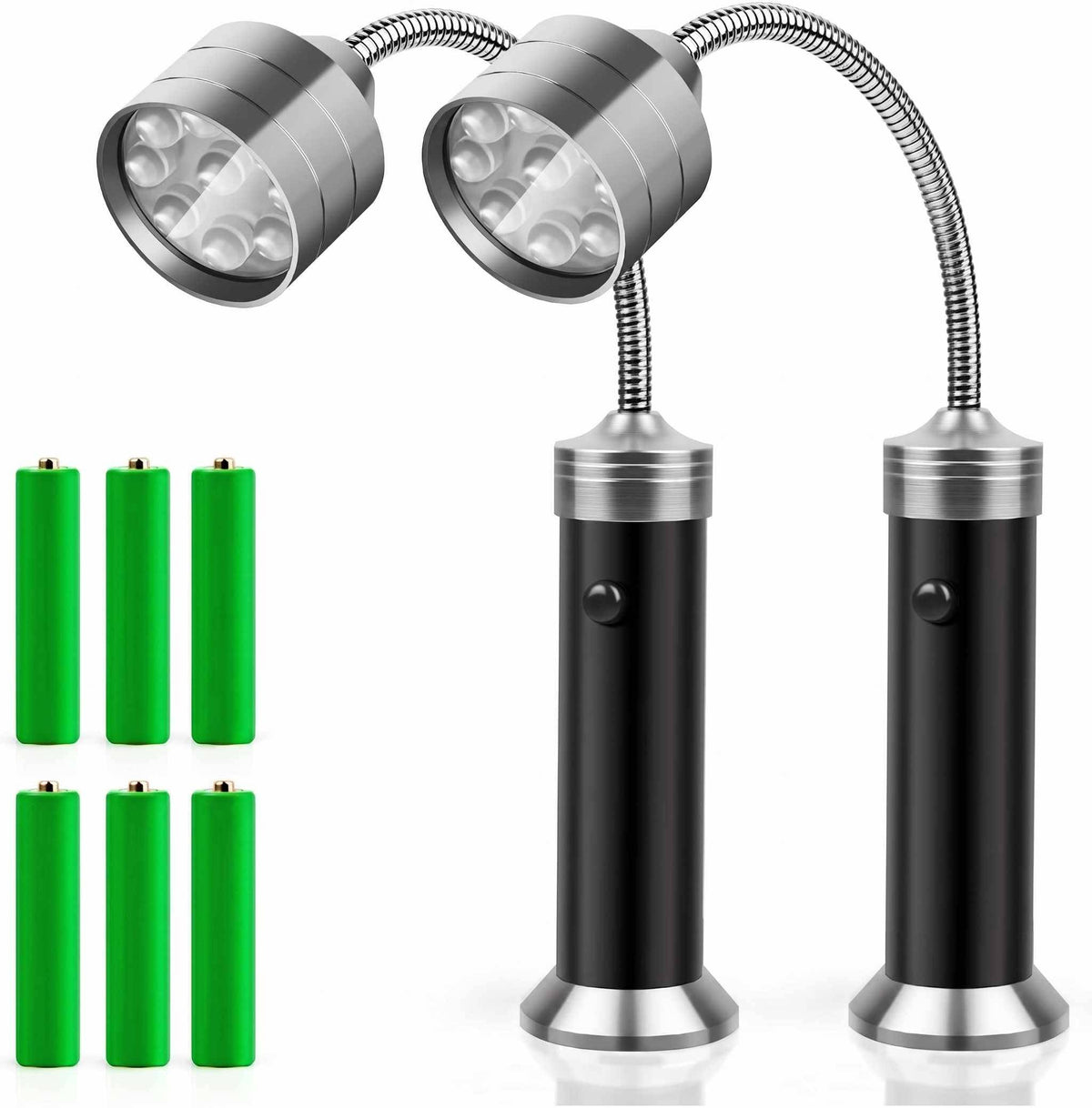 Dual-Pack Outdoor BBQ Light with Magnetic Base and Flexible Neck