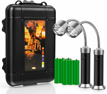 Dual-Pack Outdoor BBQ Light with Magnetic Base and Flexible Neck
