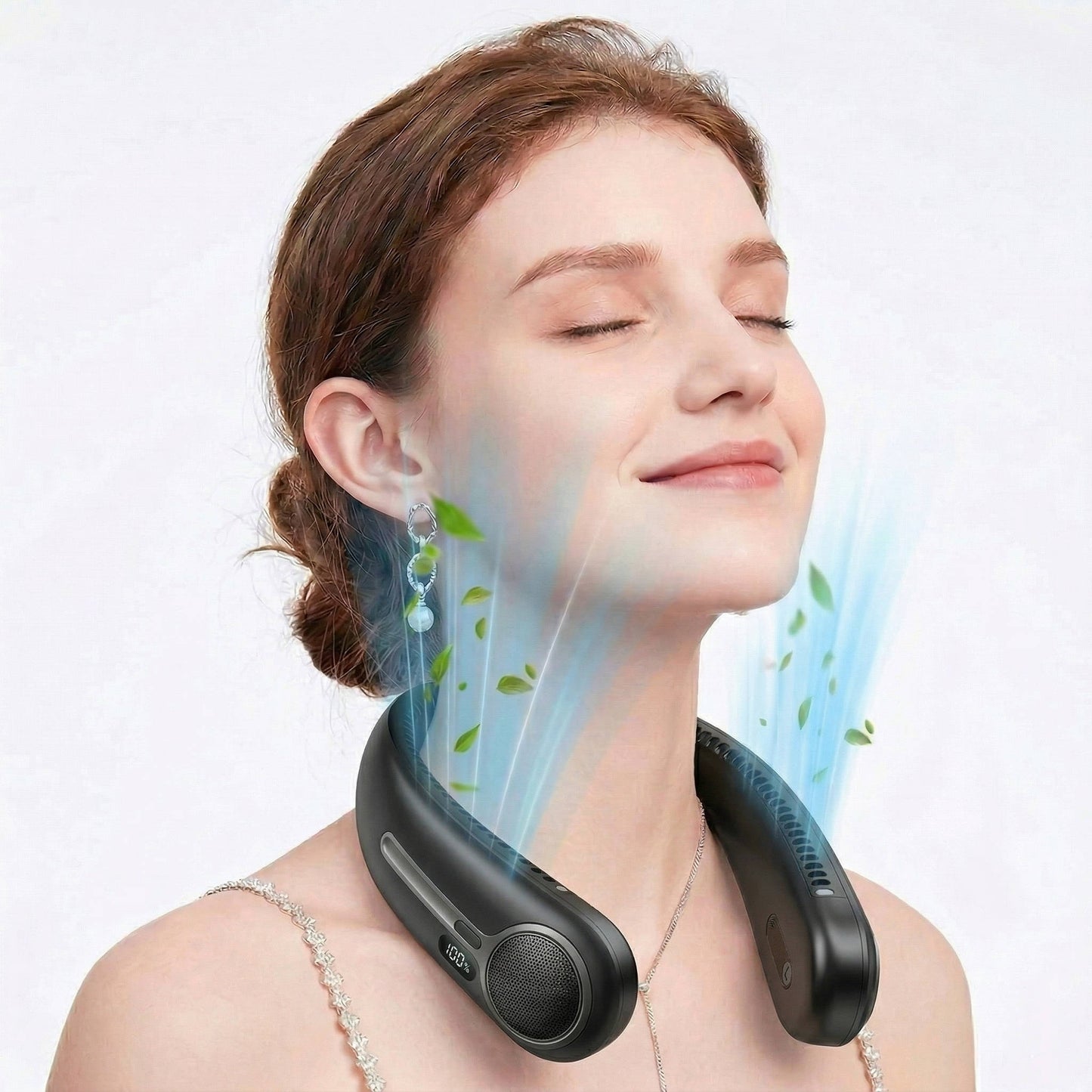 Hands-Free Personal Neck Cooler with 360° Breeze