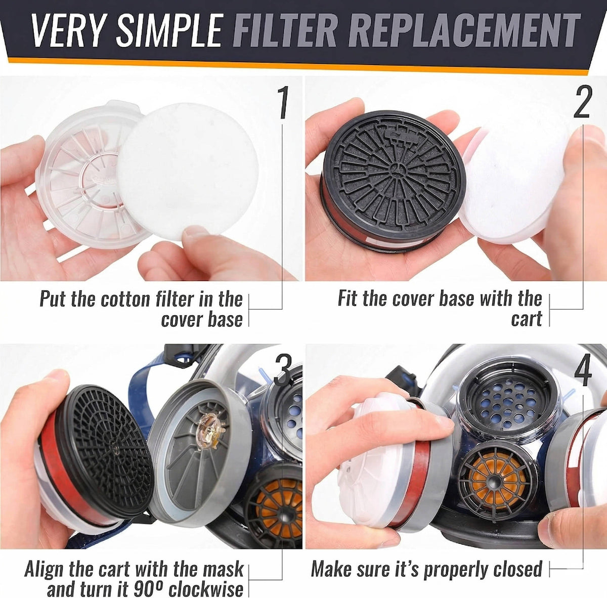 Ultimate Full Face Protection Respirator with Anti-Fog Shield