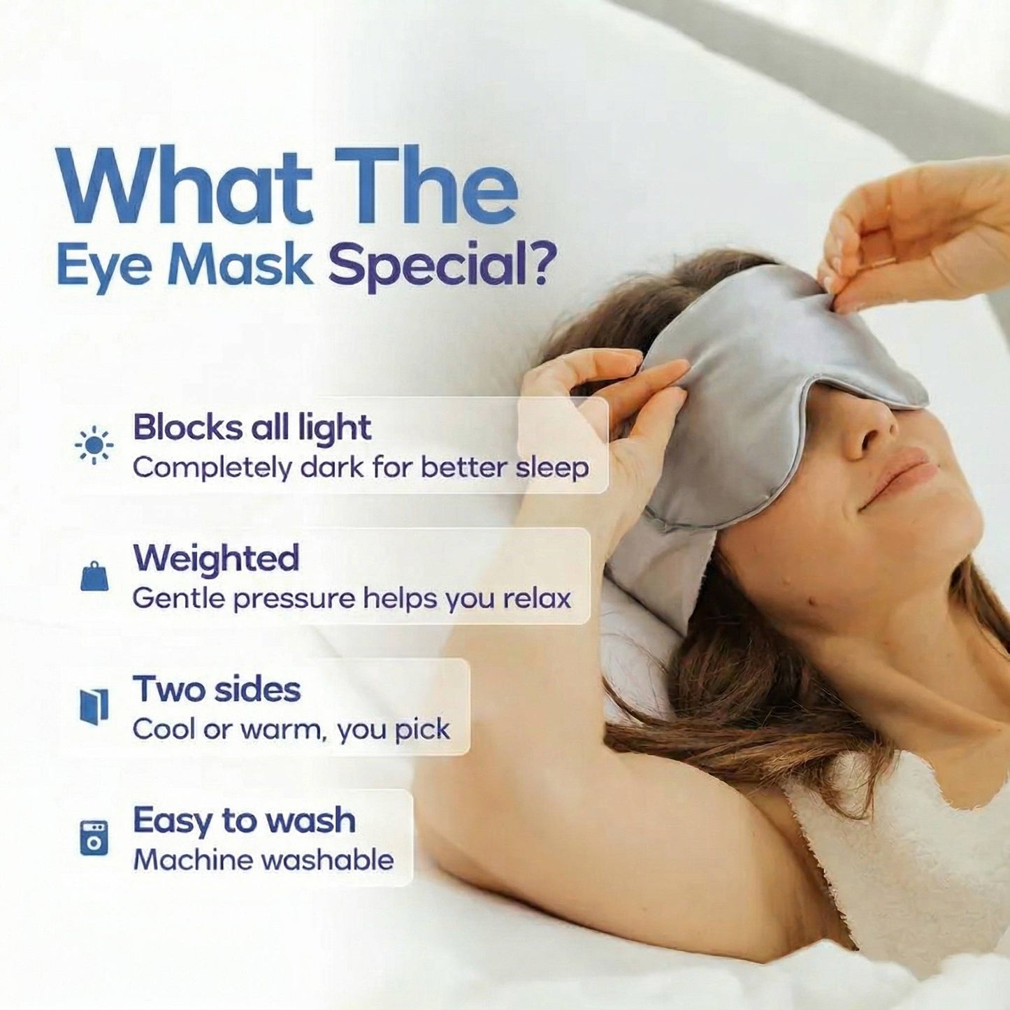 SereneDream Weighted Eye Mask for Ultimate Sleep Comfort