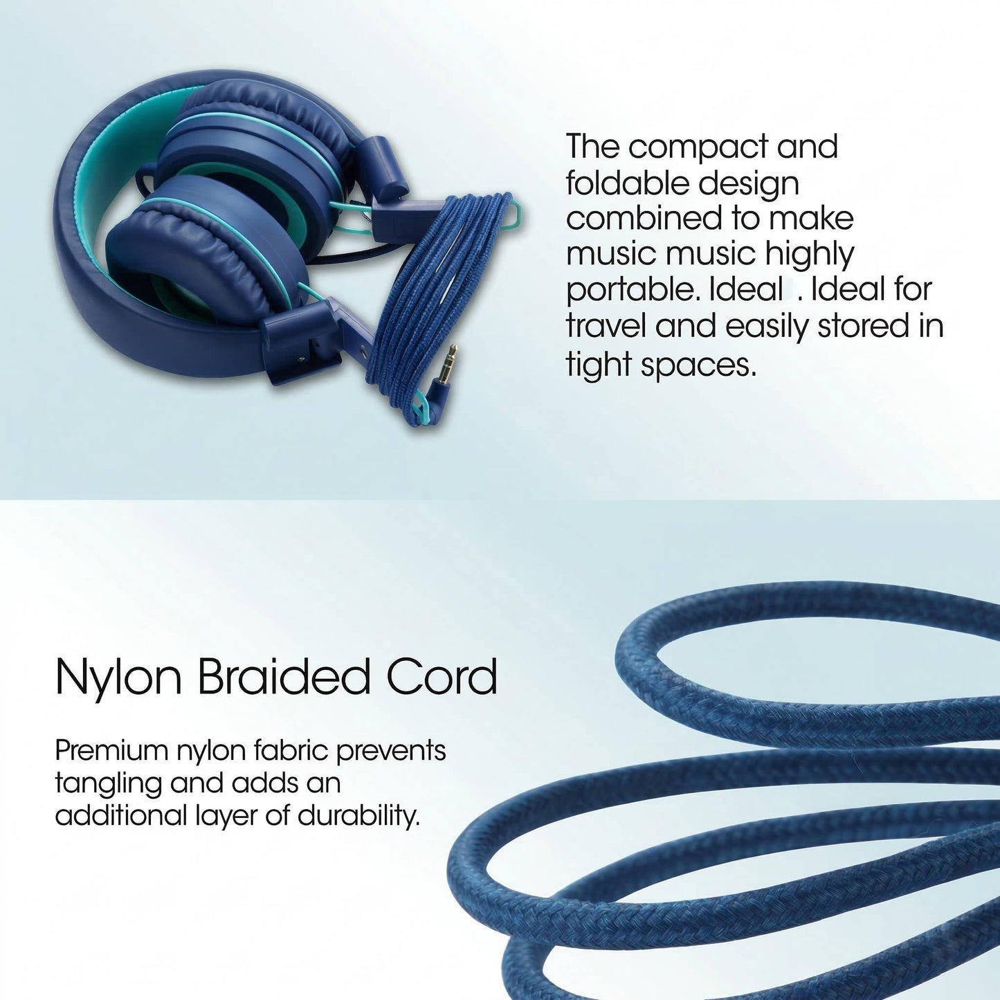 Collapsible Children's Headphones for Travel and Study