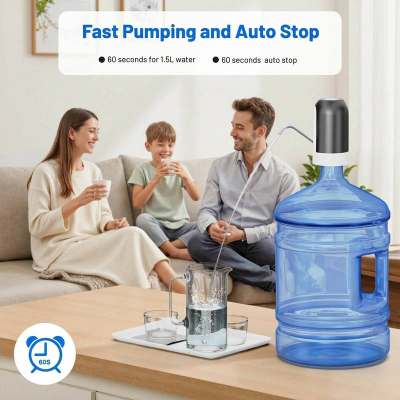 USB Rechargeable Electric Water Dispenser with Auto Shutoff for 3-5 Gallon Bottles