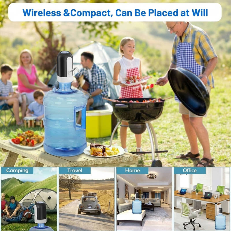USB Rechargeable Electric Water Dispenser with Auto Shutoff for 3-5 Gallon Bottles