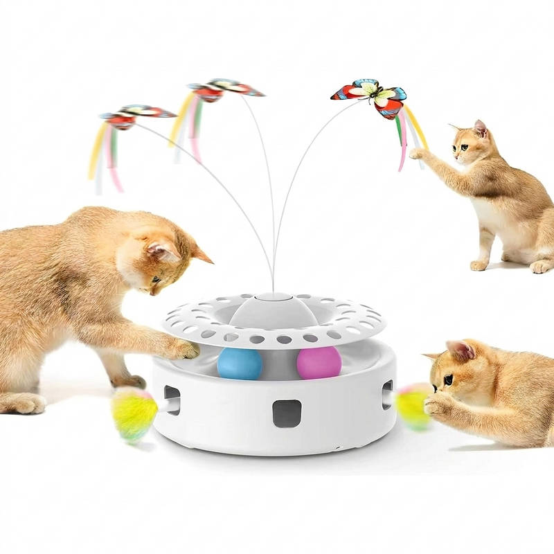 Engaging 3-in-1 Smart Cat Play Station with USB Power