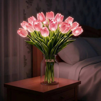 Charming Blossom LED Table Lamp - Battery Operated Floral Light