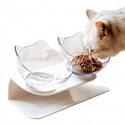 Elevated Cat Feeder for Comfortable Eating and Reduced Vomiting