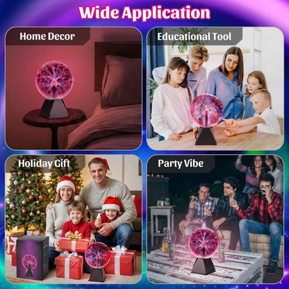 Interactive 8-Inch Electric Plasma Sphere for Home Ambiance