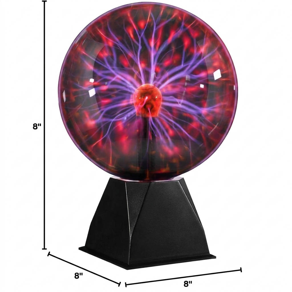 Interactive 8-Inch Electric Plasma Sphere for Home Ambiance