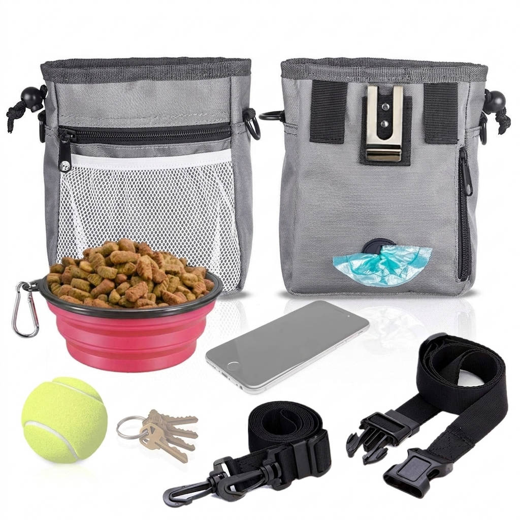 Portable Pet Reward Pouch for Training and Travel