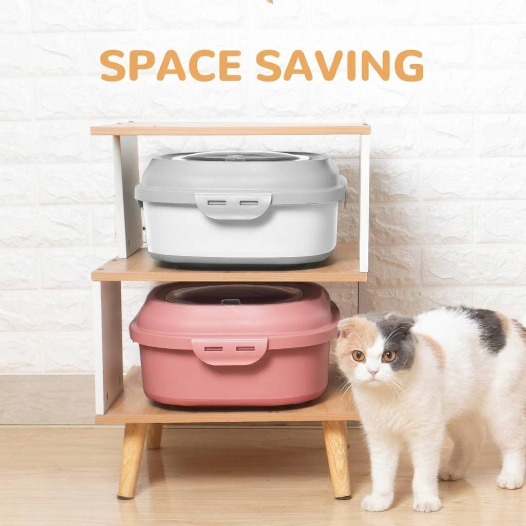 Compact Pet Food Storage Solution with Wheels & Airtight Seal