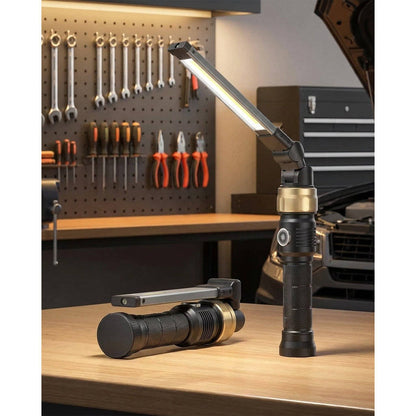 Versatile Magnetic LED Work Light, 5000mAh Rechargeable 1200 Lumens
