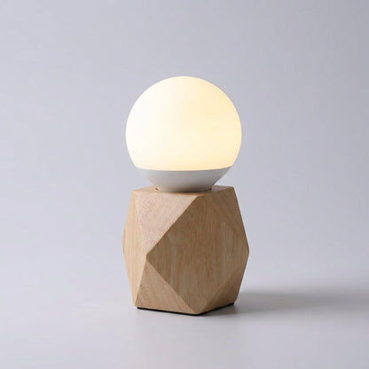 Geometric Base Bedside Lamp with USB Charging for Comfortable Illumination