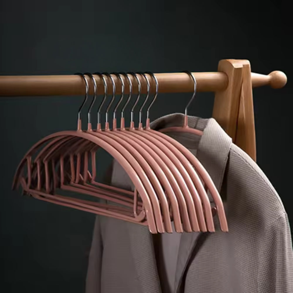 Soft-Touch Ergonomic Clothes Hangers for Organized Wardrobe