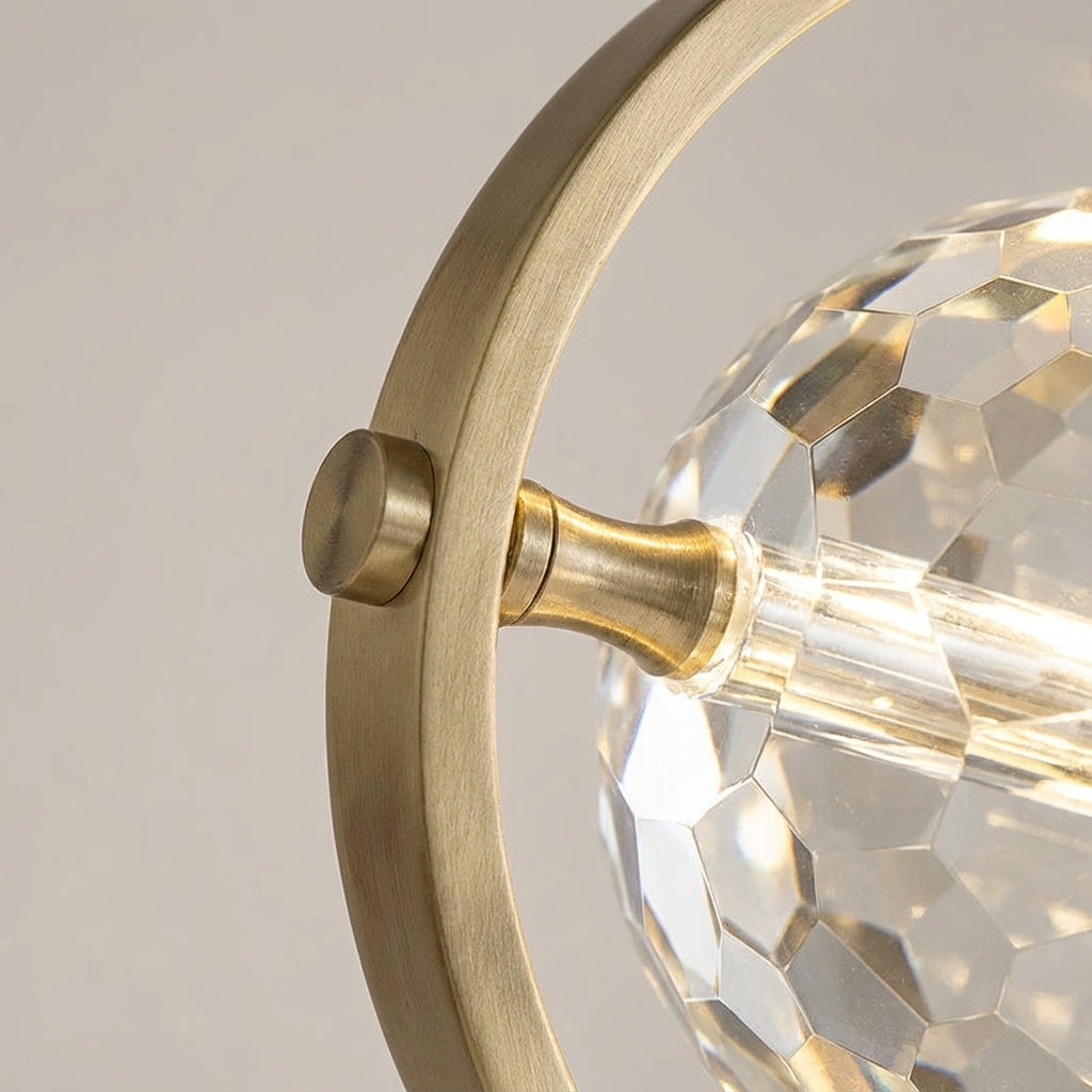 Crystal-Embellished LED Ring Pendant Light for Contemporary Decoration
