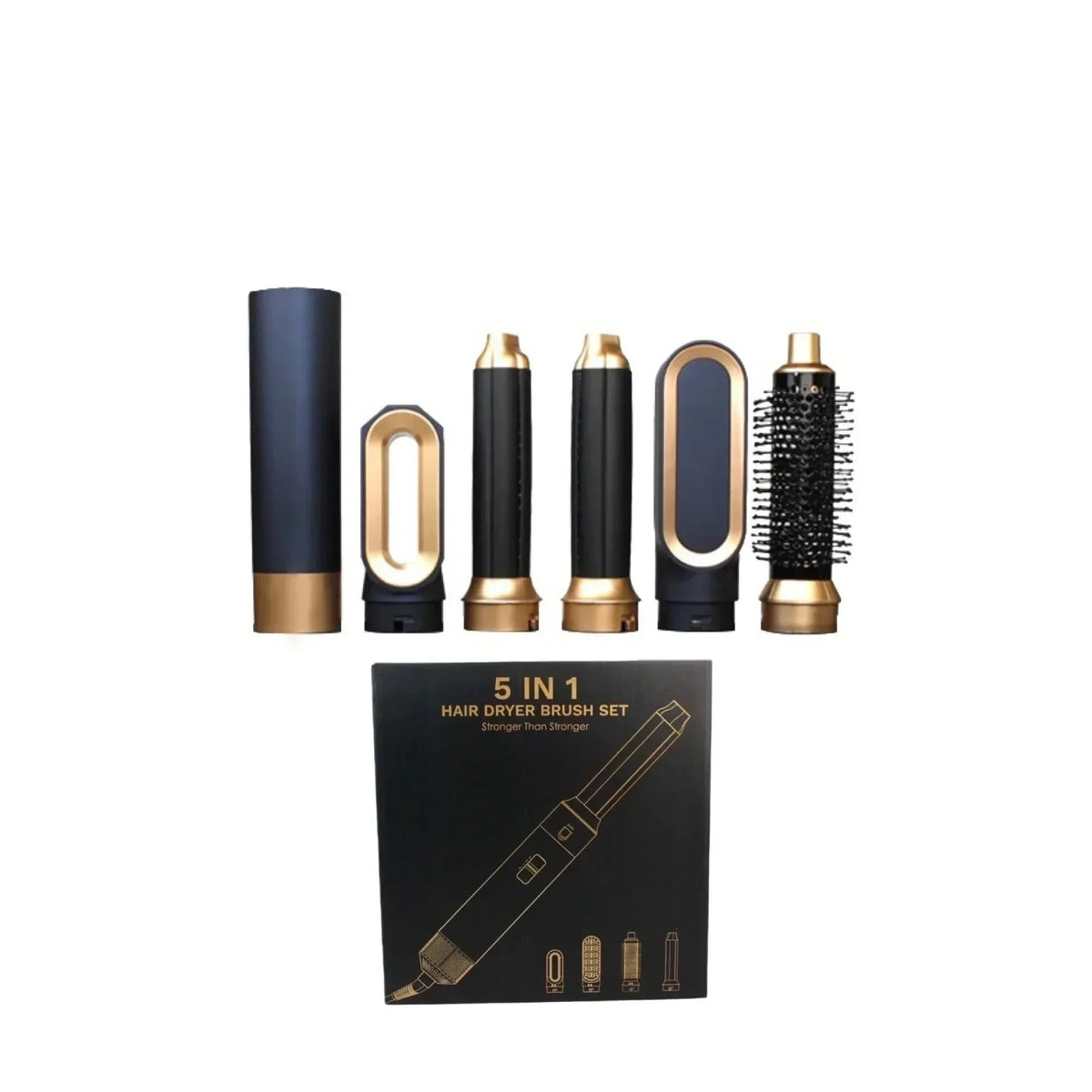 Ionic Hot Air Brush - 5 Functions for Frizz-Free Hair - 1000W