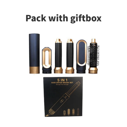 Ionic Hot Air Brush - 5 Functions for Frizz-Free Hair - 1000W
