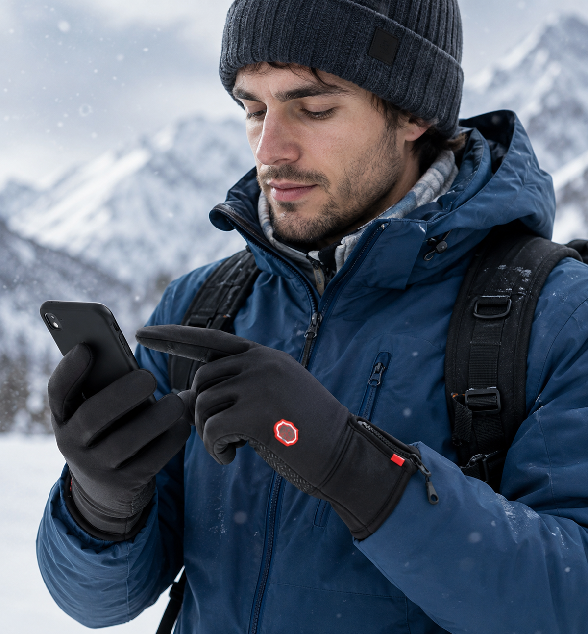 Touchscreen Winter Gloves for Men and Women, Waterproof Thermal with Non-Slip Palm for Cycling and Hiking